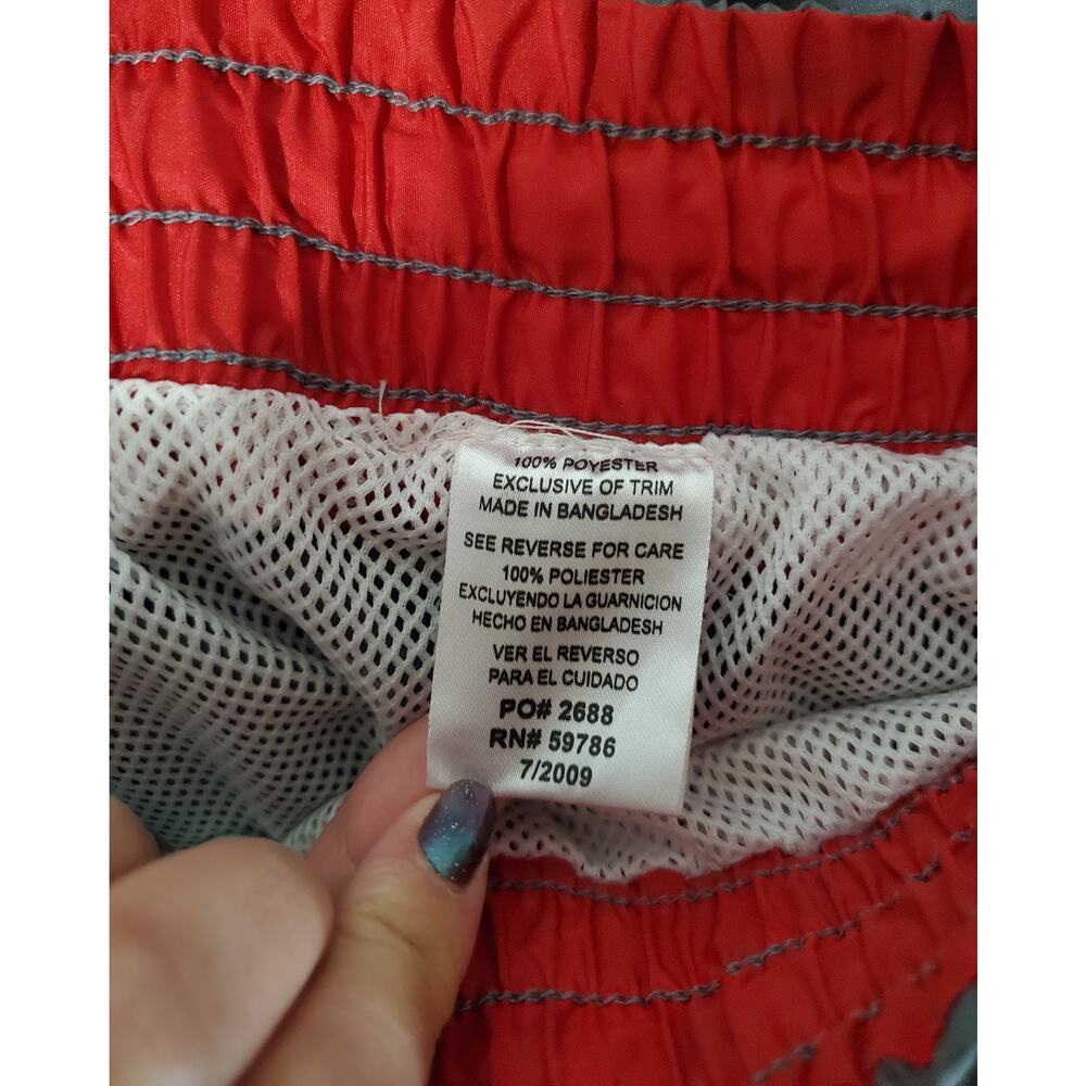 Pony Vtg Y2K 2 Piece Track Suit Windbreaker Jacket Pants Mens Size XXL Gray Red - Picture 14 of 16